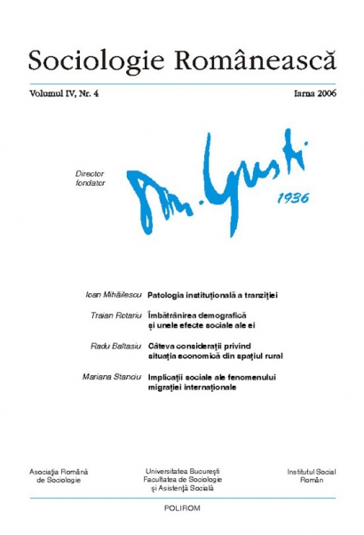 Coperta Sociologie Românească 4/2006