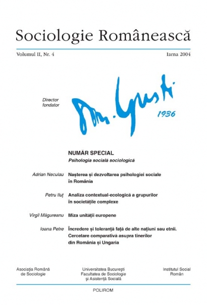 Coperta Sociologie Românească 4/2004